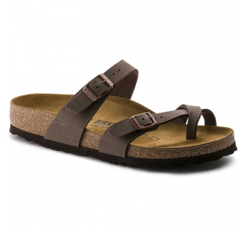 Birkenstock Women’s Brown Mayari Leather Toe-Loop Sandal